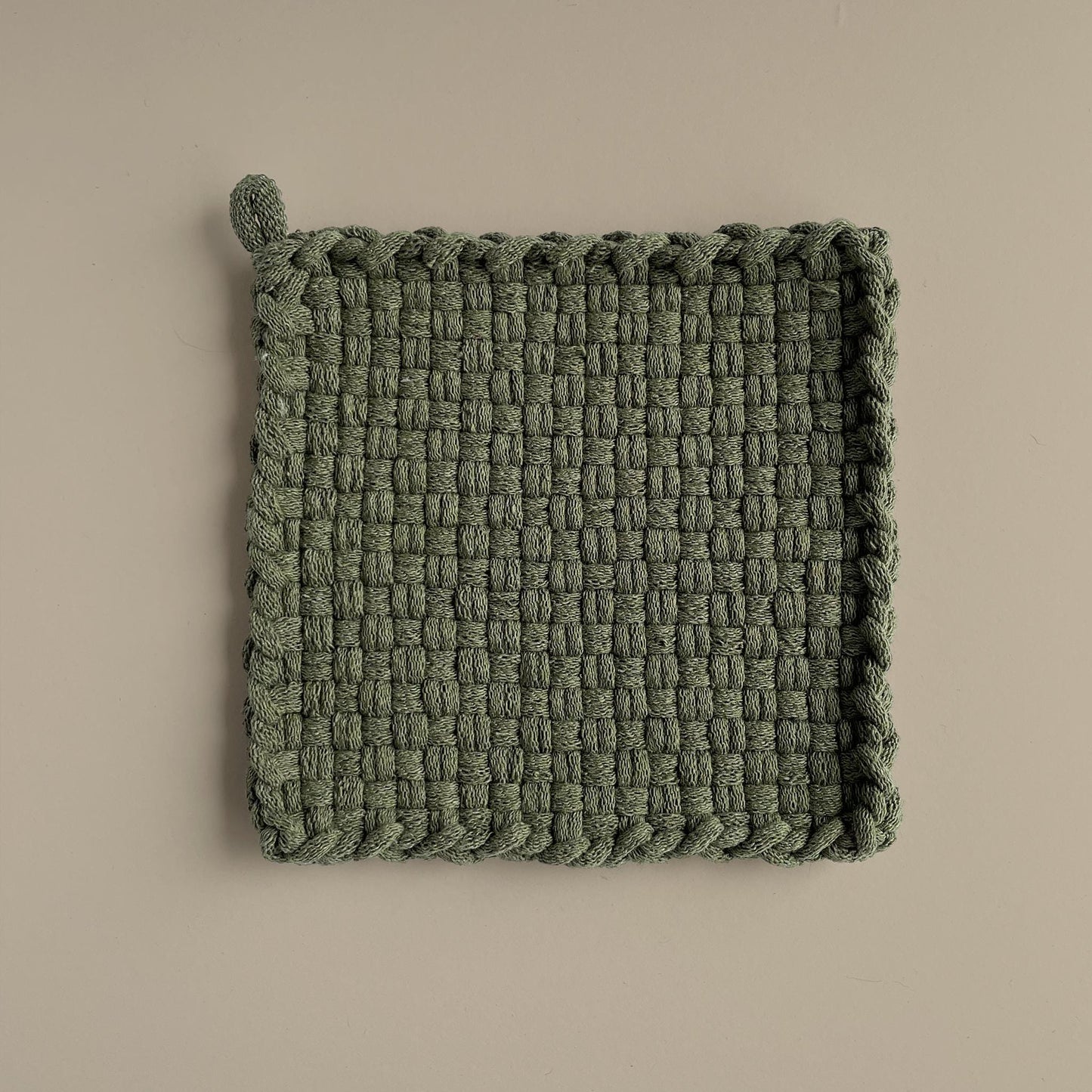 Handwoven Cotton Potholder/Trivet - Willow