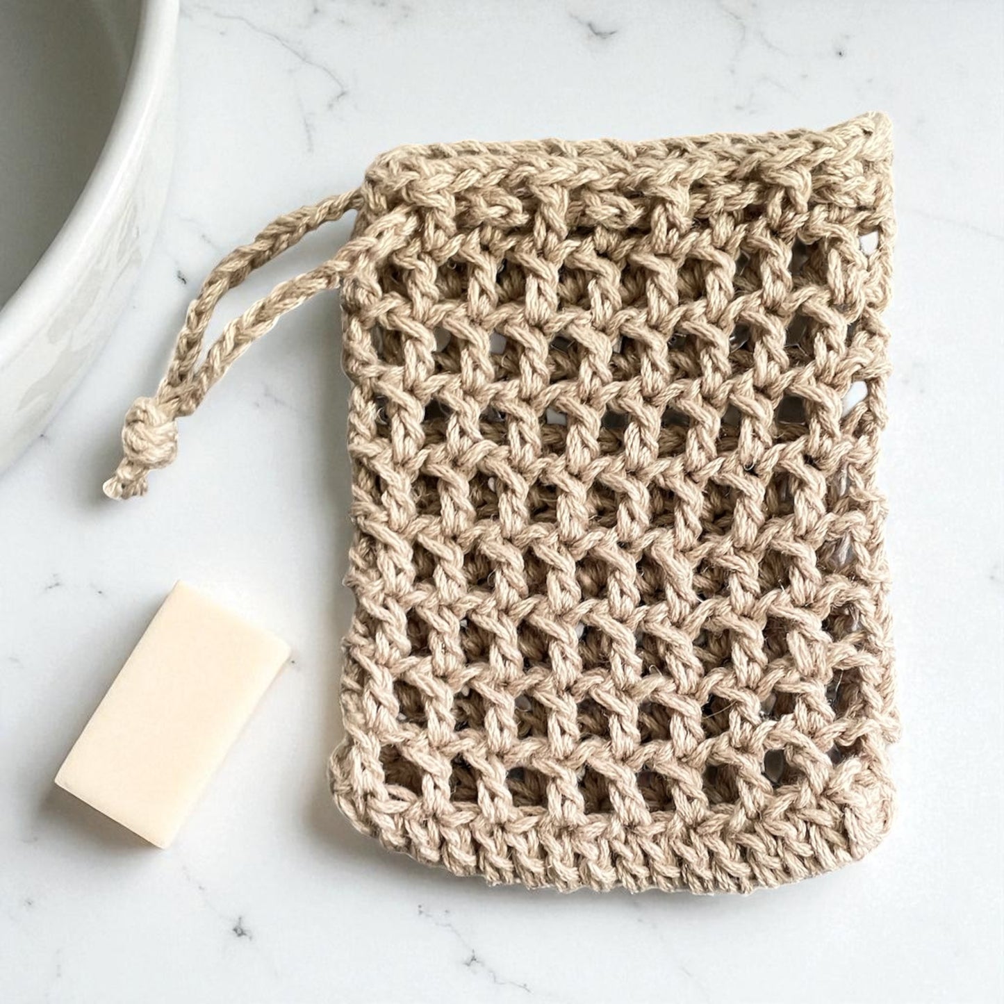 Exfoliating Soap Saver Pouch - Taupe