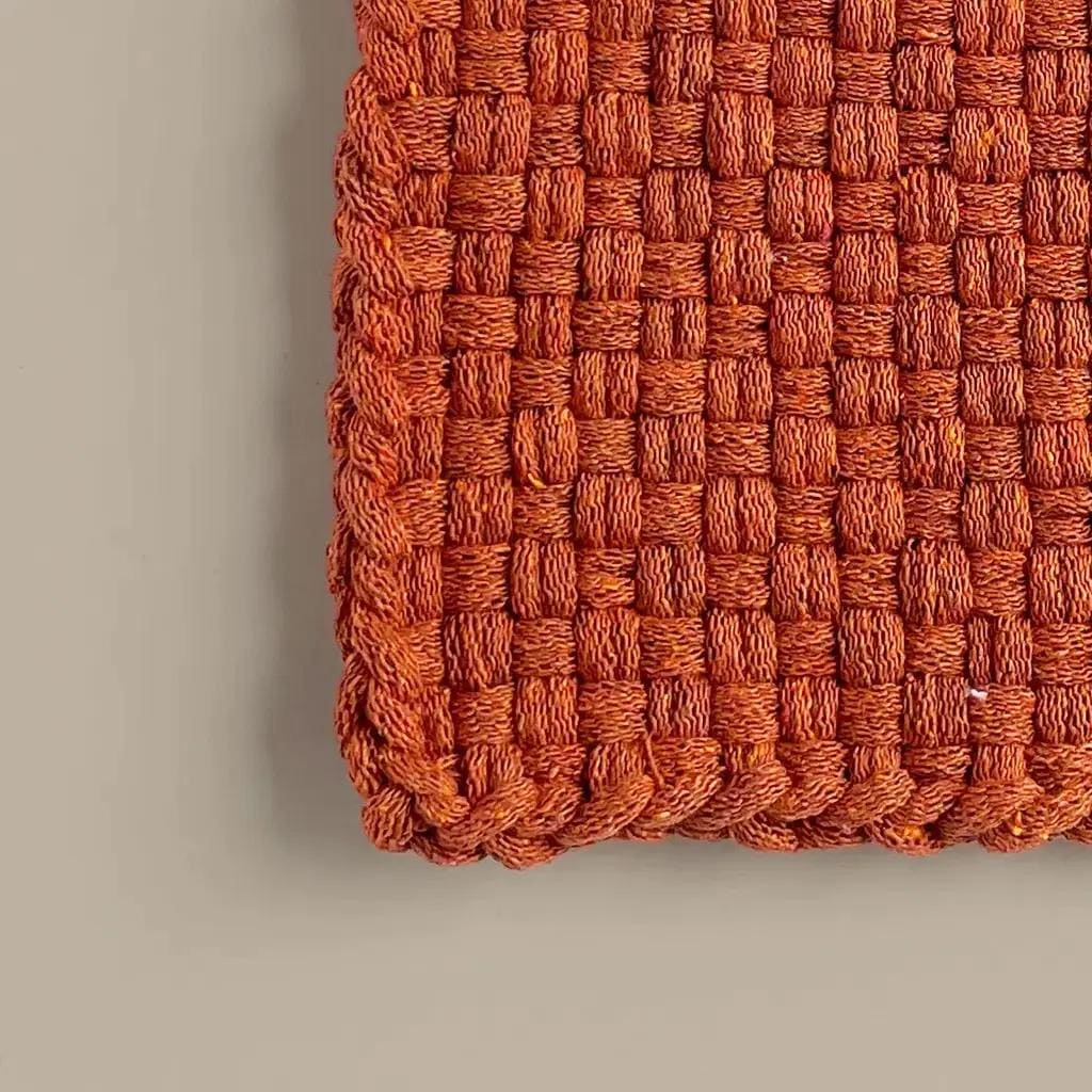 Handwoven Cotton Potholder/Trivet - Spice