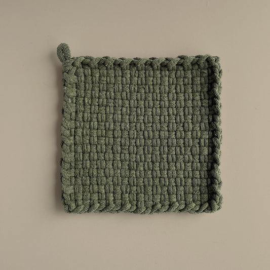 Handwoven Cotton Potholder/Trivet - Willow