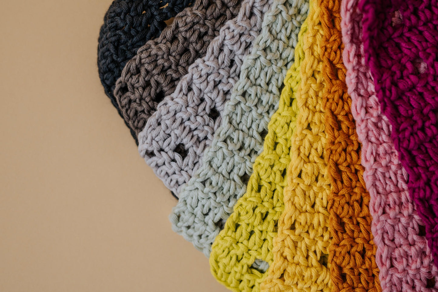 Crochet Wash Cloth | Soft and Absorbent Peruvian Cotton | Eco-Friendly and Sustainable Bath and Kitchen Accessory