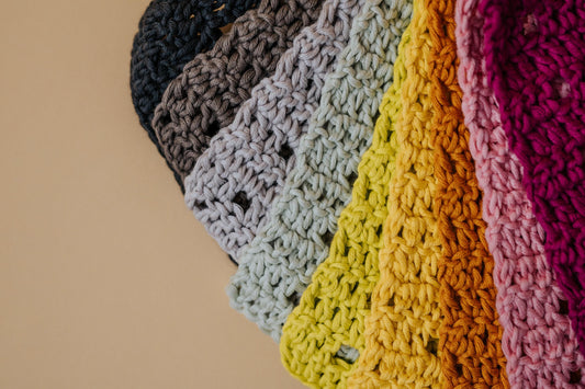 Crochet Wash Cloth | Soft and Absorbent Peruvian Cotton | Eco-Friendly and Sustainable Bath and Kitchen Accessory