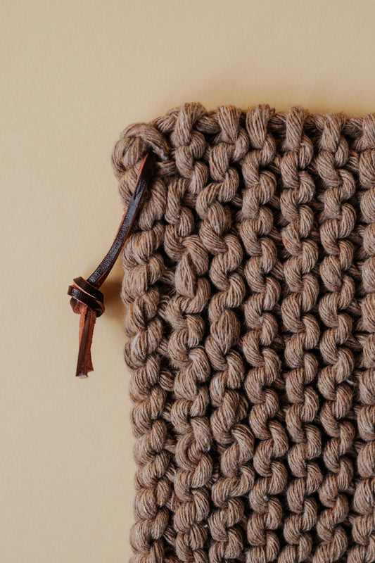 Handcrafted Cotton Rope Trivets with Leather Strap | Heat-Resistant Table Mats | Boho & Rustic Kitchen Decor