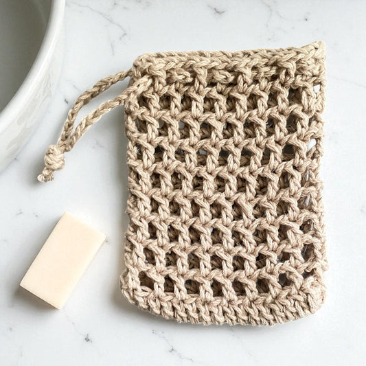 Exfoliating Soap Saver Pouch - Taupe